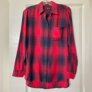 Madewell Classic Ex-boyfriend Shirt Plaid Red Sz S